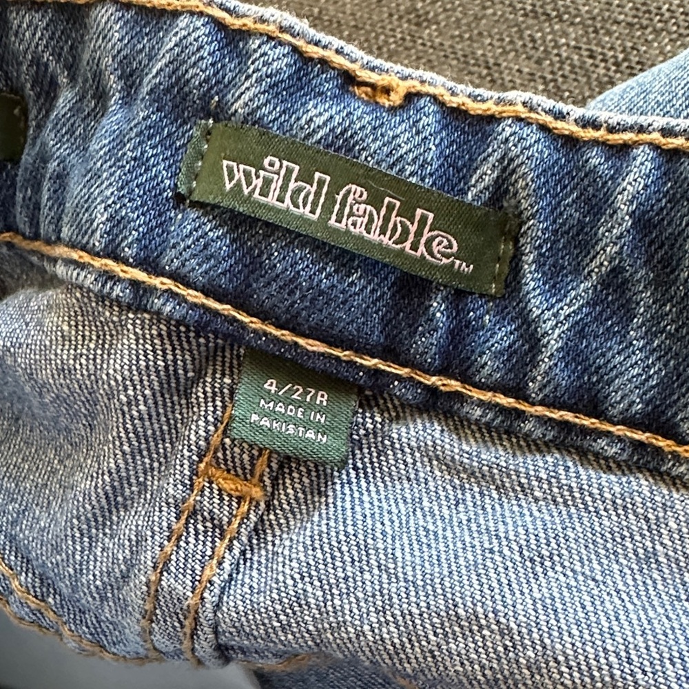 Wild Fable High Rise Wide Leg Ankle Blue Denim Jeans - Picture 3 of 12